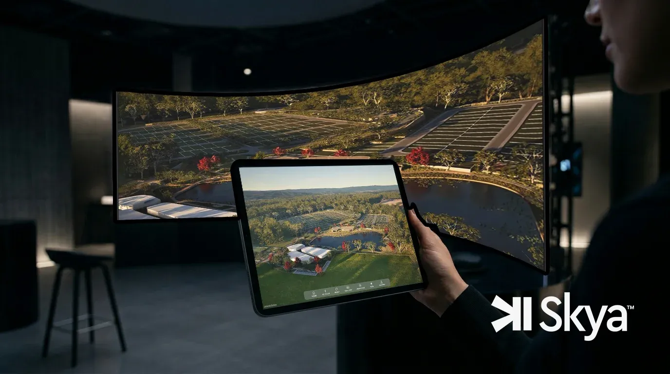 image of an iPad controlling an LED display